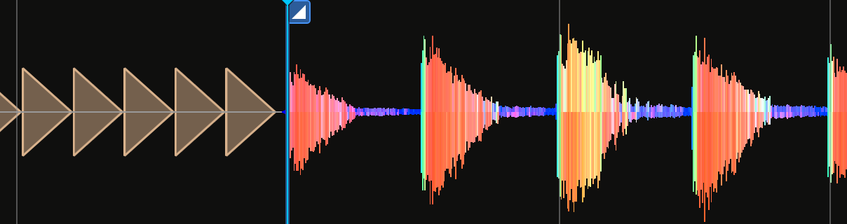 RGB L/R (GLSL) Waveform type with pre-track trianges