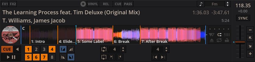 Hotcue labels on overview waveforms
