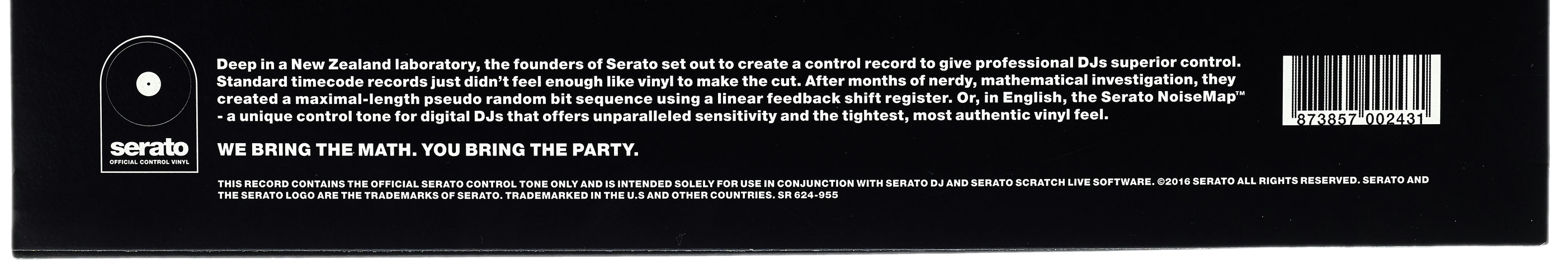 Serato Control Vinyl (CV2) back